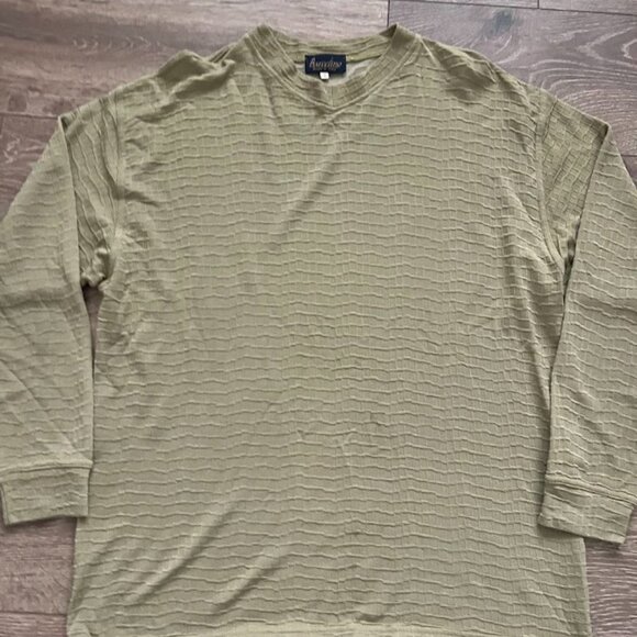 Vintage Barcelino Italy Textured Long Sleeve V-Neck Shirt Size Large - Picture 4 of 11